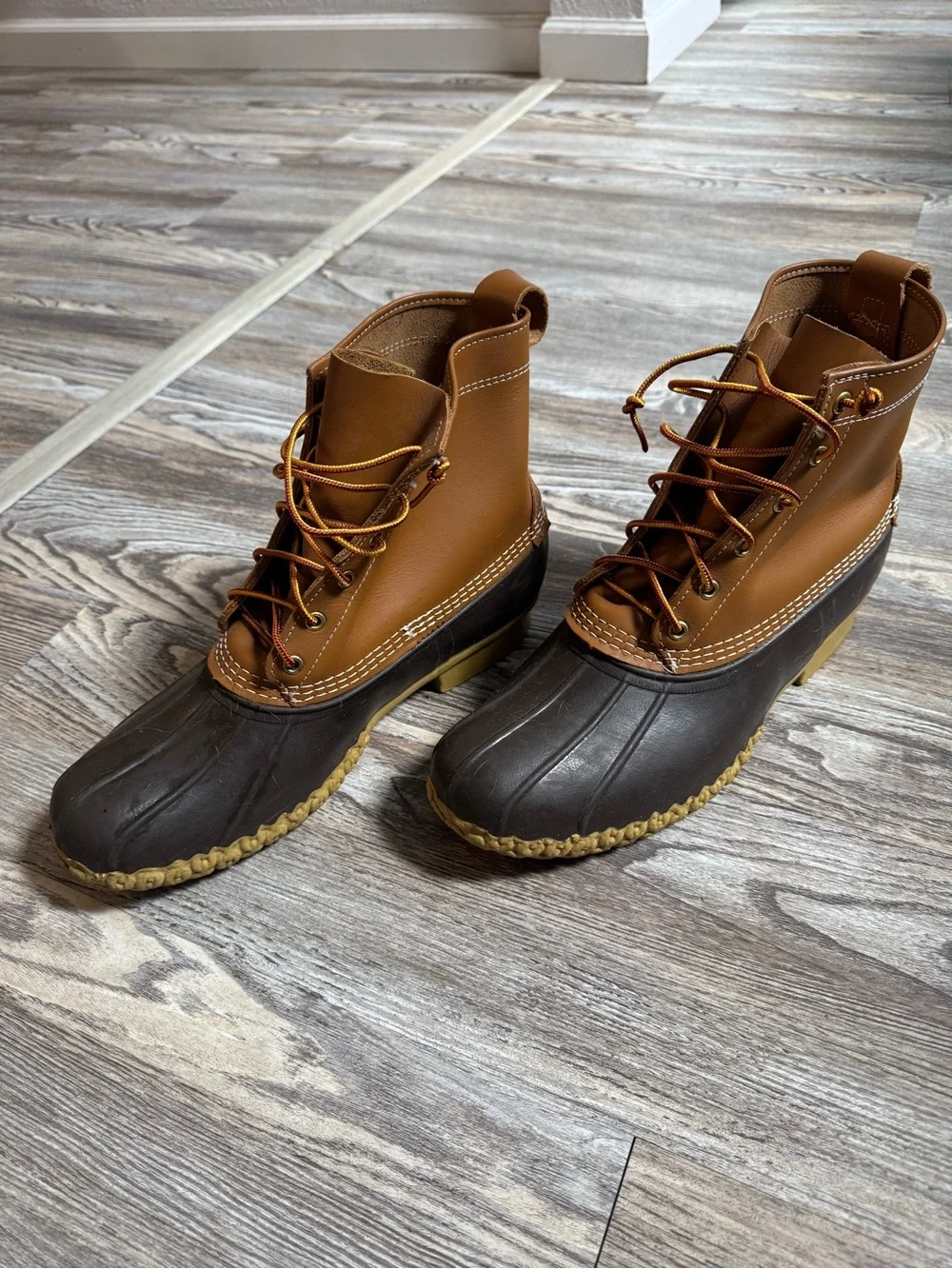 L.L. Bean Men’s Two-Tone Brown Duck Boots